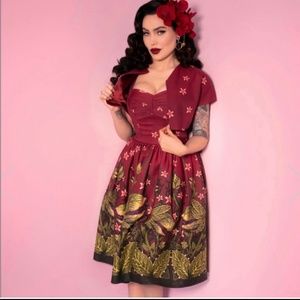 Vixen by Micheline Pitt Tropical Terror Swing Dress Set in Maneater Monster XS